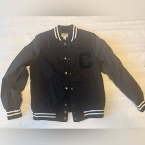 Converse Black Varsity Jacket with White Stripes